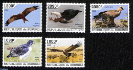 Burundi 2022 Birds Of Prey 5v, Mint NH, Nature - Birds - Birds Of Prey - Other & Unclassified