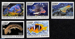 Burundi 2022 Fishes 5v, Mint NH, Nature - Fish - Fische