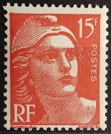 GANDON N° 813. 15 Fr. Rouge. NEUF** MNH - 1945-54 Marianne (Gandon)