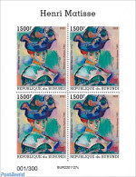 Burundi 2022 Henri Matisse, Mint NH, Art - Paintings - Sonstige & Ohne Zuordnung