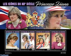 Burundi 2022 The Icons Of 20th Century - Princess Diana, Mint NH, History - Charles & Diana - Kings & Queens (Royalty) - Königshäuser, Adel