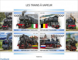 Togo 2022 Steam Trains, Mint NH, Transport - Railways - Eisenbahnen