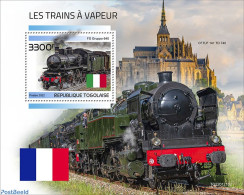 Togo 2022 Steam Trains, Mint NH, Transport - Railways - Eisenbahnen