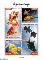 Togo 2022 Goldfish, Mint NH, Nature - Fish - Vissen