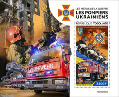 Togo 2022 Ukrainian Firefighters, Mint NH, Transport - Fire Fighters & Prevention - Sapeurs-Pompiers