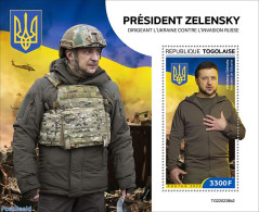 Togo 2022 President Zelensky, Mint NH, History - Militarism - Militaria