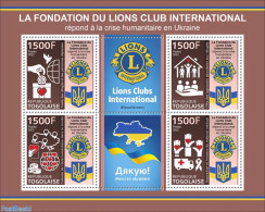 Togo 2022 Lions International Provides Support And Hope To Ukrainian Refugees, Mint NH, Health - Various - Lions Club - Rotary, Lions Club