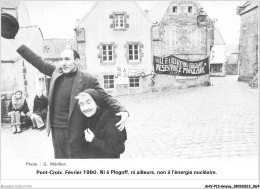 AHVP13-1146 - GREVE - Pont-croix - Février 1980 - Ni à Plogoff - Ni Ailleurs - Non à L'énergie Nucléaire  - Huelga