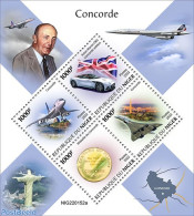 Niger 2022 Concorde, Mint NH, History - Transport - Flags - Automobiles - Concorde - Aircraft & Aviation - Voitures