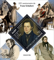 Niger 2022 225th Anniversary Of Franz Schubert, Mint NH, Performance Art - Science - Music - Musical Instruments - Com.. - Musique