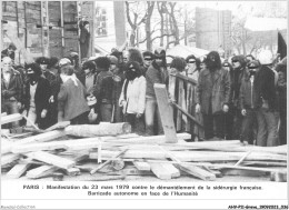 AHVP11-0958 - GREVE - Paris - Manifestation Du 23 Mars 1979 Contre Le Demantèlement De La Sidérurgie  - Staking