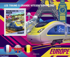 Niger 2022 European High-speed Trains, Mint NH, Transport - Railways - Trains