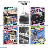Niger 2022 110th Anniversary Of Titanic, Mint NH, History - Transport - Flags - Ships And Boats - Titanic - Barcos