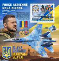 Niger 2022 Ukrainian Airforce, Mint NH, History - Transport - Militarism - Aircraft & Aviation - Militares