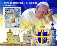 Niger 2022 Visit Of Pope John Paul II To Ukraine, Mint NH, Religion - Pope - Pausen