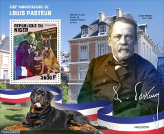 Niger 2022 200th Anniversary Of Louis Pasteur, Mint NH, History - Nature - Science - Flags - Dogs - Niger (1960-...)