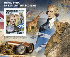 Niger 2022 Mungo Park, A Scottish Explorer , Mint NH, History - Nature - Explorers - Cat Family - Giraffe - Explorers