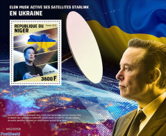 Niger 2022 Elon Musk Activates His Starlink Satellites In Ukraine , Mint NH, Science - Transport - Space Exploration - Níger (1960-...)