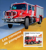 Togo 2022 Fire Engines, Mint NH, Transport - Automobiles - Fire Fighters & Prevention - Voitures