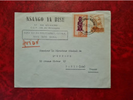LETTRE  CONGO BELGE ENTETE NSANGO YA BISU MPO YA BA MILITAIRES CIVILS BASI MPE BANA LEOPOLDVILLE KALINA - Argelia (1962-...)