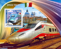 Liberia 2022 Speed Trains, Mint NH, Transport - Railways - Trains