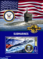 Liberia 2022 Submarines, Mint NH, History - Transport - Flags - Ships And Boats - Barcos