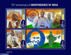 Liberia 2022 75th Anniversary Of Independence Of India, Mint NH, History - Gandhi - Mahatma Gandhi