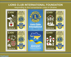 Liberia 2022 Lions International Provides Support And Hope To Ukrainian Refugees, Mint NH, Various - Lions Club - Rotary, Lions Club