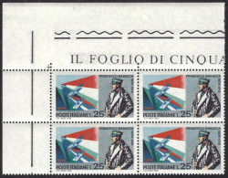 1968 Italia 1090 Baracca  Quartina Angolo Mnh** - 1961-70: Neufs