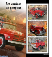 Djibouti 2022 Fire Engines, Mint NH, Transport - Automobiles - Fire Fighters & Prevention - Voitures