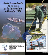 Djibouti 2022 International Year Of Artisanal Fisheries And Aquaculture 2022, Mint NH, Nature - Transport - Fish - Shi.. - Fishes