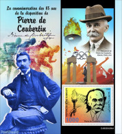 Djibouti 2022 85th Memorial Anniversary Of Pierre De Coubertin, Mint NH, Sport - Olympic Games - Djibouti (1977-...)