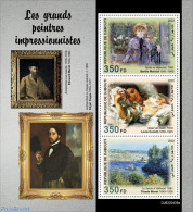 Djibouti 2022 The Great Impressionists, Mint NH, Art - Paintings - Yibuti (1977-...)