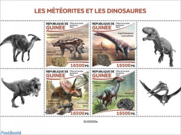 Guinea, Republic 2022 Meteorites And Dinosaurs, Mint NH, Nature - Prehistoric Animals - Prehistory - Prehistorics