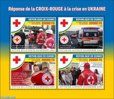 Guinea, Republic 2022 Red Cross Responds To Ukraine Crisis, Mint NH, Health - History - Red Cross - Peace - Red Cross