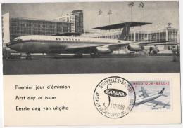 First Day Of Issue - Sabena 1959 - & Airport, Airplane - 1946-....: Ere Moderne