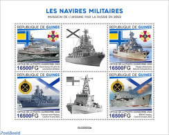 Guinea, Republic 2022 Military Ships, Mint NH, History - Transport - Militarism - Ships And Boats - Militares