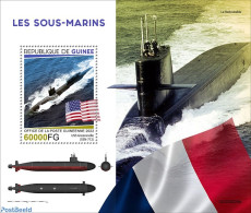 Guinea, Republic 2022 Submarines, Mint NH, History - Transport - Flags - Militarism - Ships And Boats - Militaria