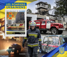Guinea, Republic 2022 Ukrainian Firefighters, Mint NH, Transport - Fire Fighters & Prevention - Bombero