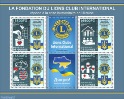 Guinea, Republic 2022 Lions International Provides Support And Hope To Ukrainian Refugees, Mint NH, Various - Lions Club - Rotary, Lions Club