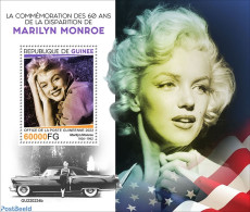 Guinea, Republic 2022 60th Memorial Anniversary Of Marilyn Monroe, Mint NH, Performance Art - Marilyn Monroe - Movie S.. - Actors