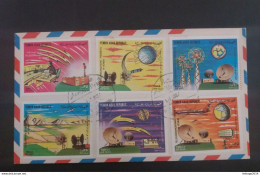 NORTH YEMEN 1982 Airmail - Telecommunications Progress FIRST DAY COVER FDC CATALOGUE MICHEL N. 1725 / 1730 RARE - Yemen