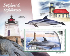 Sierra Leone 2022 Dolphins And Lighthouses, Mint NH, Nature - Various - Sea Mammals - Lighthouses & Safety At Sea - Leuchttürme