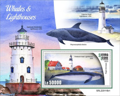 Sierra Leone 2022 Whales And Lighthouses, Mint NH, Nature - Various - Sea Mammals - Lighthouses & Safety At Sea - Vuurtorens