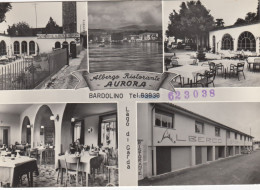 BARDOLINO-VERONA-LAGO DI GARDA-ALBERGO RISTORANTE=AURORA=MULTIV. CARTOLINA VERA FOTOGRAFIA  NON VIAGGIATA-1950-1955 - Verona