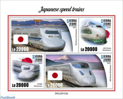 Sierra Leone 2022 Japanese Speed Trains, Mint NH, Transport - Railways - Eisenbahnen