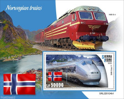 Sierra Leone 2022 Norwegian Trains, Mint NH, Sport - Transport - Mountains & Mountain Climbing - Railways - Climbing