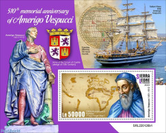 Sierra Leone 2022 510th Memorial Anniversary Of Amerigo Vespucci, Mint NH, History - Transport - Various - Explorers -.. - Onderzoekers