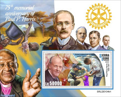 Sierra Leone 2022 75th Memorial Anniversary Of Paul P. Harris, Mint NH, Various - Rotary - Rotary, Lions Club