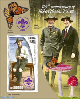 Sierra Leone 2022 165th Anniversary Of Robert Baden-Powell, Mint NH, Nature - Sport - Butterflies - Mushrooms - Scouting - Champignons